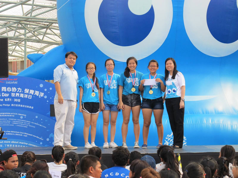The winning team from Cedar Girls Secondary School.